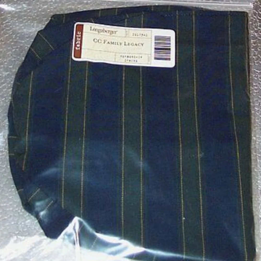 Longaberger liner for cc family legacy basket NWT Membership Stripe